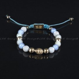 Arany Hematit – Fazettált Kagyló – Holdkő – Kalcedon Buddha 925 Arany