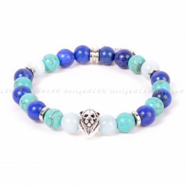 LAPIS LAZULI-TÜRKENIT-AMAZONIT - OROSZLÁN EZÜST