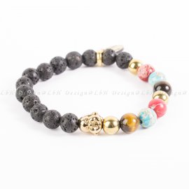 Lávakő – Arany Hematit – Tigrisszem – Égkék Tengeri Üledék Jáspis – Orion Tengeri Üledék  Jáspis - Lucky Buddha Arany