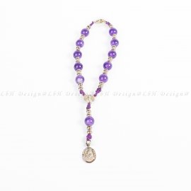 Amethyst – Golden Hematite – Saint Christopher