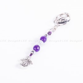 Ametiszt-Roppantott Hegyikristály-Ezüst Hematit - Angyal