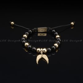 Faceted Onyx - Onyx - Golden Hematite - Angelwings 925 Gold