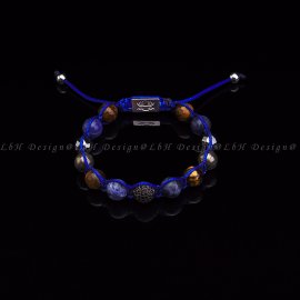 Faceted Tiger's Eye - Sodalite - Pyrite-Faceted Hematite - Privilege 925 