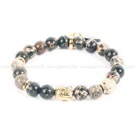 FEKETE-BARNA TENGERI ÜLEDÉK JÁSPIS - BUDDHA