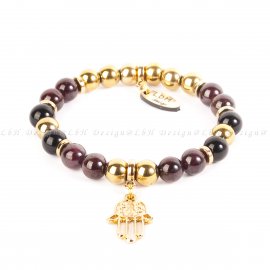 GRÁNÁT - ÓNIX - ARANY HEMATIT - FATIMA KEZE MEDÁL