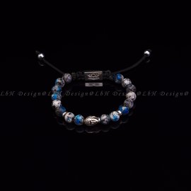 Granite-Silver Hematite-Lotus Buddha 925 Silver