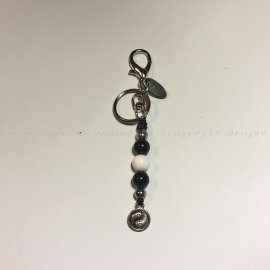 KAGYLÓ - ÓNIX - EZÜST HEMATIT - JIN-JANG KULCSTARTÓ