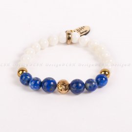 LAPIS LAZULI - ARANY HEMATIT - KAGYLÓ - BUDDHA ARANY