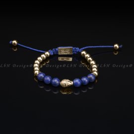 Lapisz Lazuli - Golden Hematite - Buddha 925 Gold