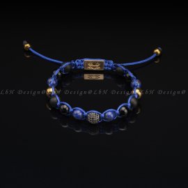 Lapis Lazuli-Matte Onyx-Onyx-Golden Hematite