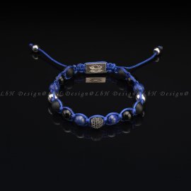 Lapis Lazuli-Matte Onyx-Onyx-Silver Hematite