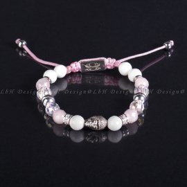 Privilege 925 Limited Buddha-Faceted Rose Quartz - Faceted Shellfish - Faceted Aqua Aura Quartz – Silver Hematite