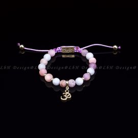 Matte Amethyst - Matte Rose Quartz - Matte Aquamarine - Golden Hematite-925 Ohm Gold