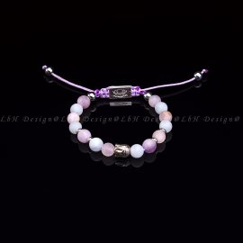Matte Amethyst - Matte Rose Quartz - Matte Aquamarine - SilverHematite-925 Buddha Silver