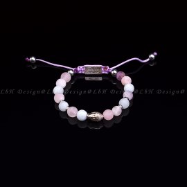 Matte Amethyst - Matte Rose Quartz - Matte Aquamarine - Silver Hematite-925 Lotus Buddha Silver
