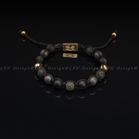 Matte Hematite-Matte Onyx-Lava Stone-Golden Hematite