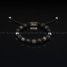 Matte Hematite-Matte Onyx-Lava Stone-Silver Hematite