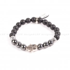 MATT ÓNIX - EZÜST HEMATIT - HEMATIT - FATIMA KEZE EZÜST