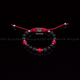 Matte Onyx-Onyx-Lavastone-Red Howlit-Silver Hematite-Privilege 925 Lotus Silver