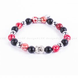  Matt Ónix-Orion Tengeri Üledék Jáspis-Ezüst Hematit-Ezüst Buddha