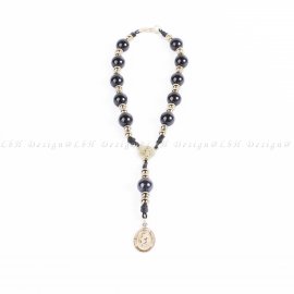 Onyx– Golden Hematite – Saint Christopher