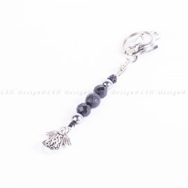 Ónix-Fazettált Ónix-Ezüst Hematit - Angyal