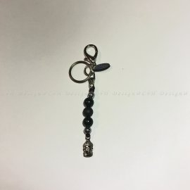 Ónix - Matt Ónix - Ezüst Hematit - Buddha Kulcstartó