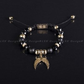 Privilege 925 Limited Angel Wings-Matte Onyx-Golden Hematite-Faceted Onyx