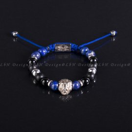 Privilege 925 Limited Lion - Lapis Lazuli– Silver Hematite - Onyx - Matte Onyx