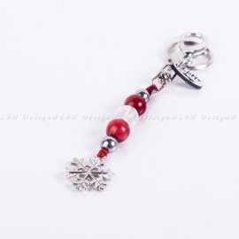 Roppantott Hegyikristály-Vörös Howlit-Ezüst Hematit