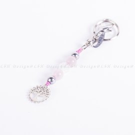 Rózsakvarc-Roppantott Hegyikristály - Életfa