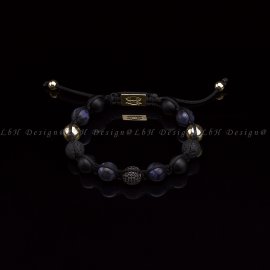 Sodalite-Matte Onyx-Lava Stone-Golden Hematite-Privilege 925 