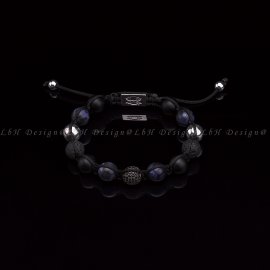 Sodalite-Matte Onyx-Lava Stone-Silver Hematite-Privilege 925 