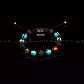 Turquenite-Tiger's Eye-Matte Onyx-Golden Hematite-Privilege 925 