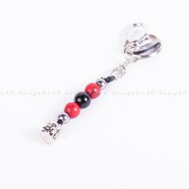 Red Howlite - Onyx - Silver Hematite - Lucky Buddha